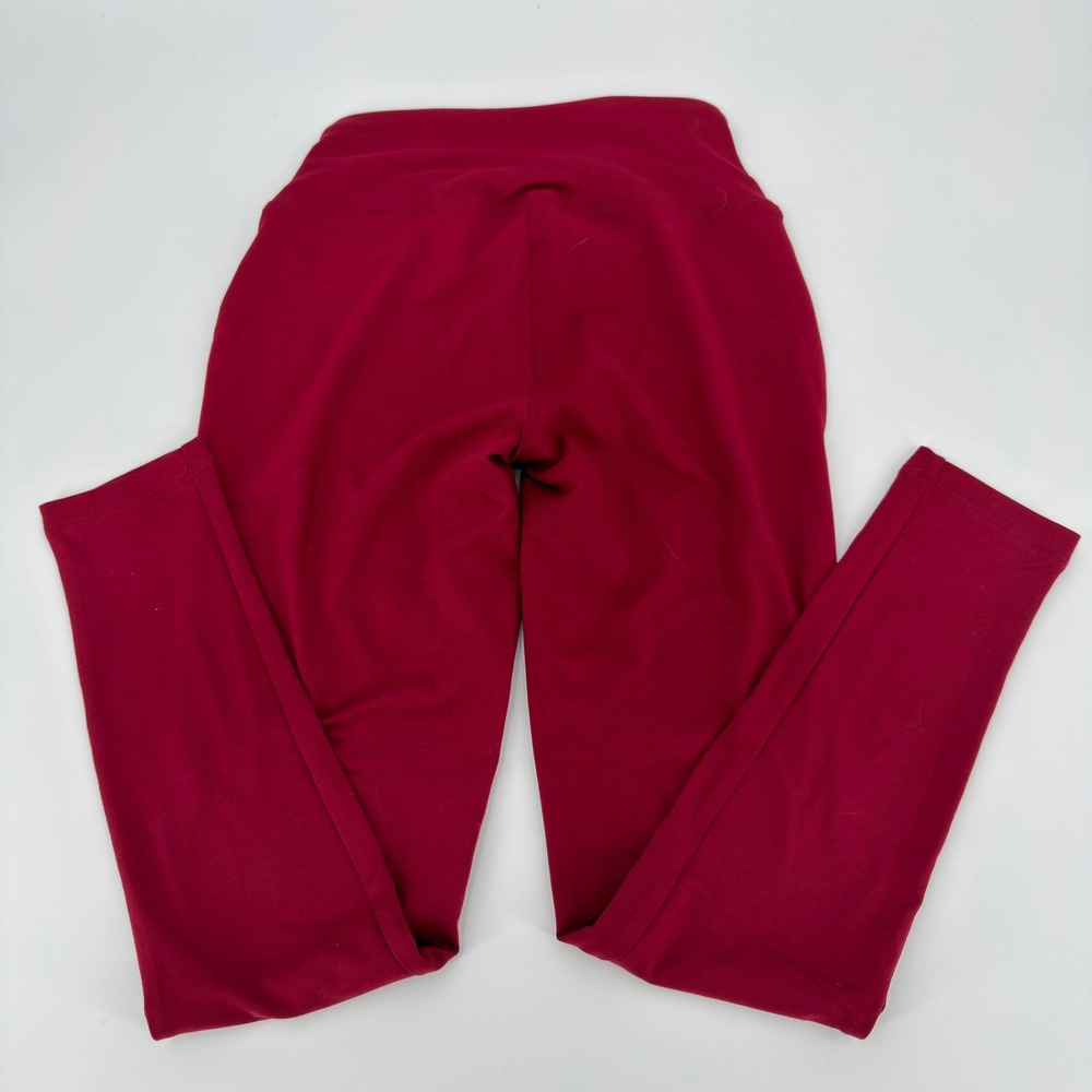 Zenana Leggings High Waist Modern Women Size Small‎ Regular Burgundy Red NWT New
